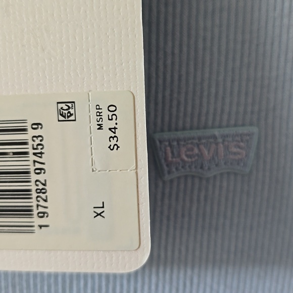 LEVIS SIGNATURE WOMEN'S LIGHT BLUE RIBBED SUMMER SHORT SLEEVE TEE-SHIRT XL - Picture 6 of 12